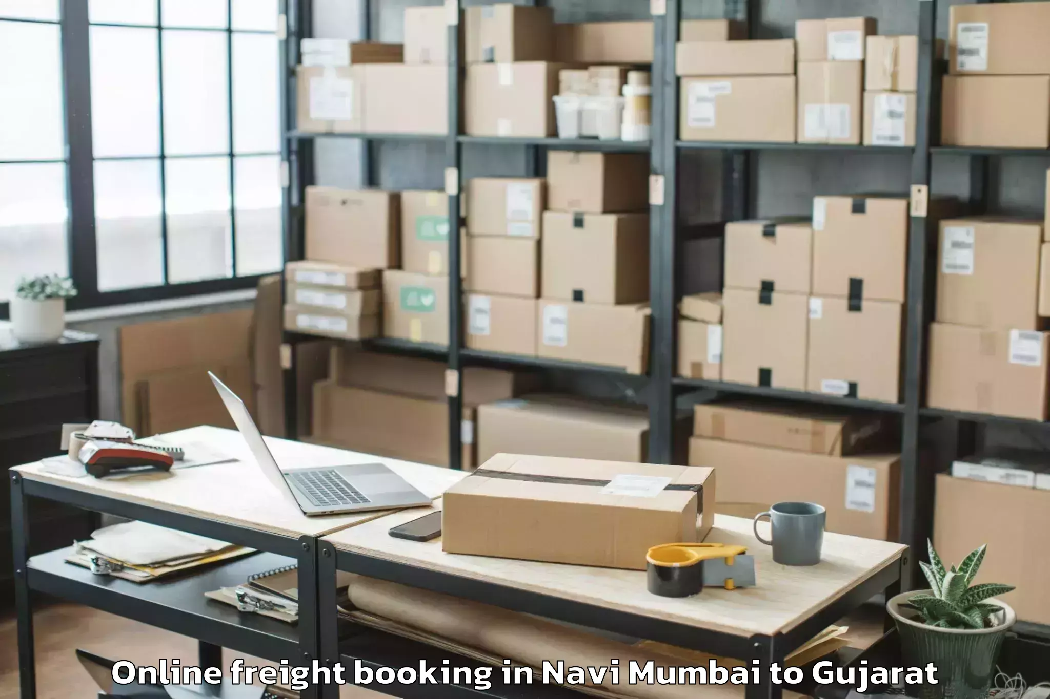 Book Navi Mumbai to Radhanpur Online Freight Booking Online